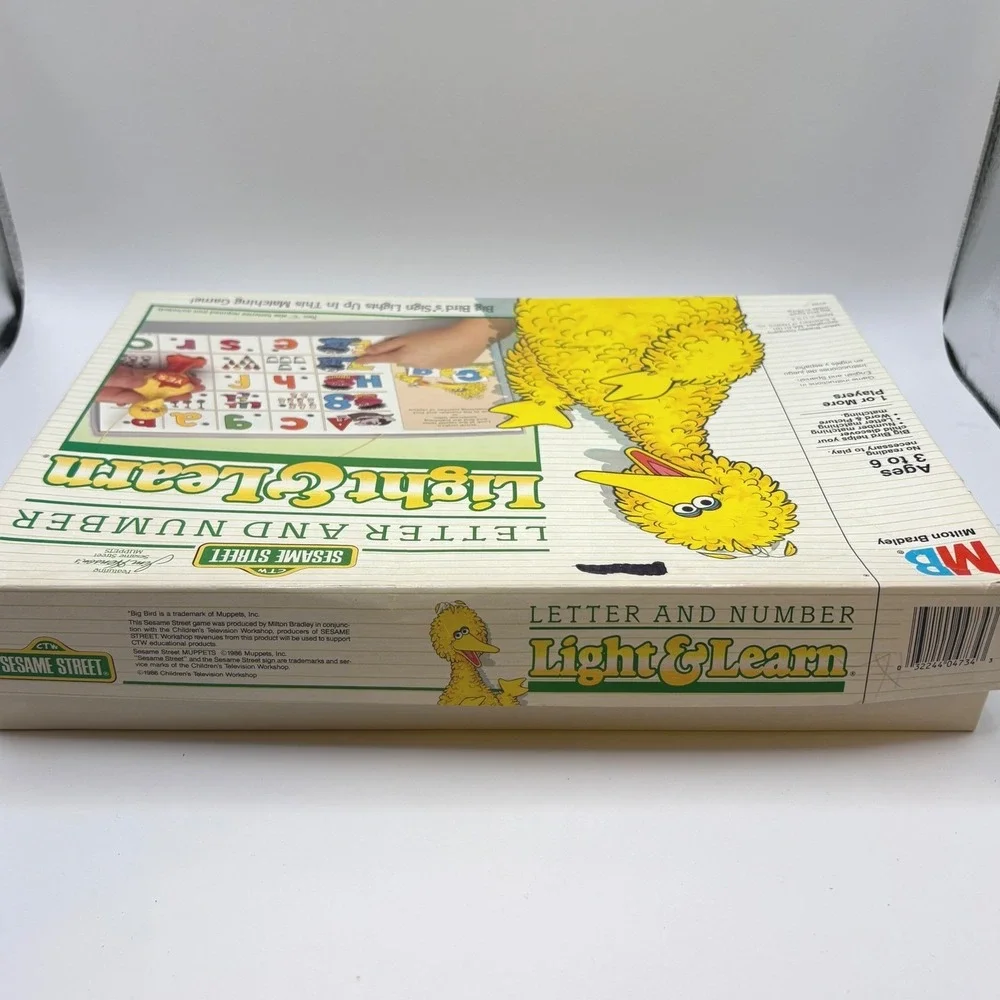Vtg‎ 1986 Milton Bradley Sesame Street Light & Learn Big Bird Game 4734 Tested